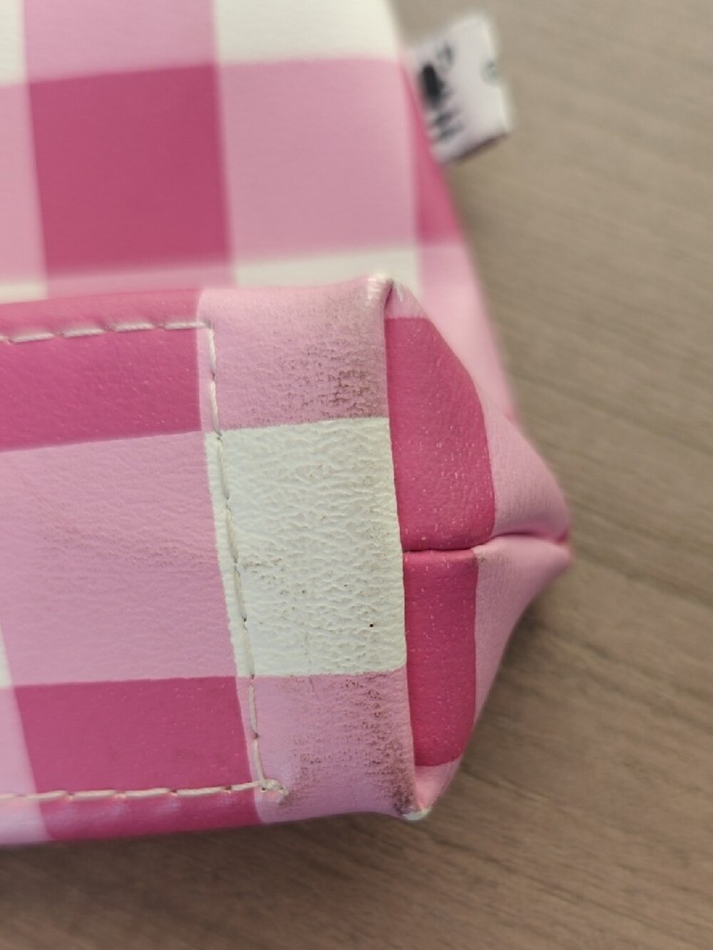 Vintage Y2K Paul Frank Pink Gingham Checkered Shoulder Bag Julius Monkey - Picture 5 of 16